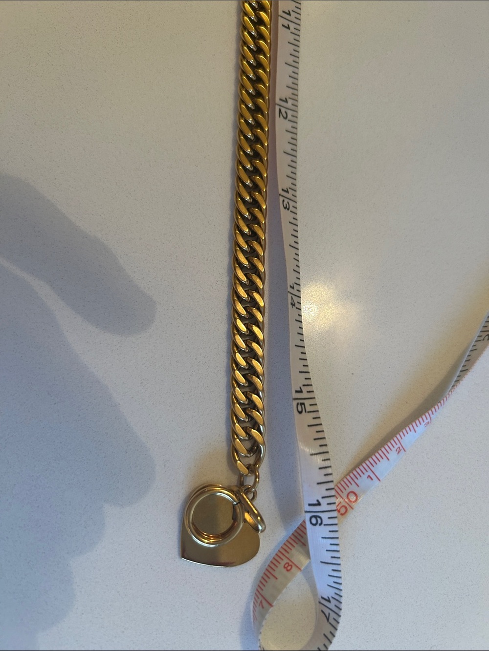 Abbott Lyon Cuban Gold Tone Heart Necklace - Picture 3 of 3